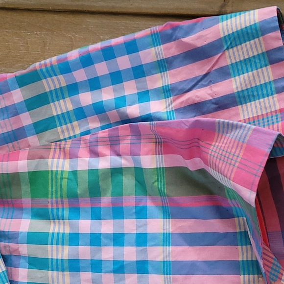 J Crew Plaid Flat Front Belted Pink, Blue and Green Shorts Size 14 NWT - Picture 4 of 10